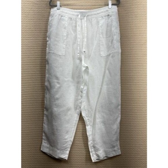 NWOT Sigrid Olsen Linen Boho Vacation Beach Pull On Wide Leg Pants Women Size XL - Picture 7 of 11